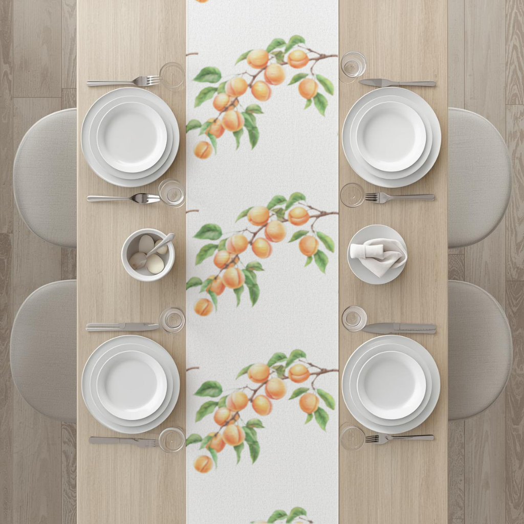 Ripe Orange Apricot Fruit Branch Runner