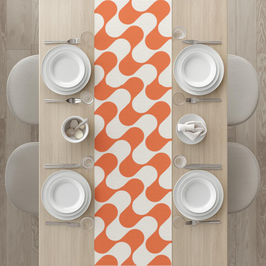 Retro 70s Orange Cream Groovy Curves 
