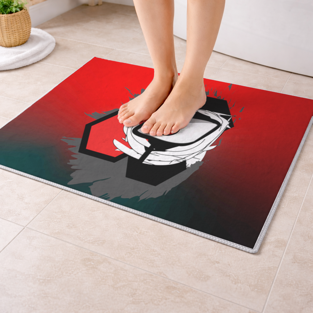 Mystic Red Eye Hexagon Bath Mat