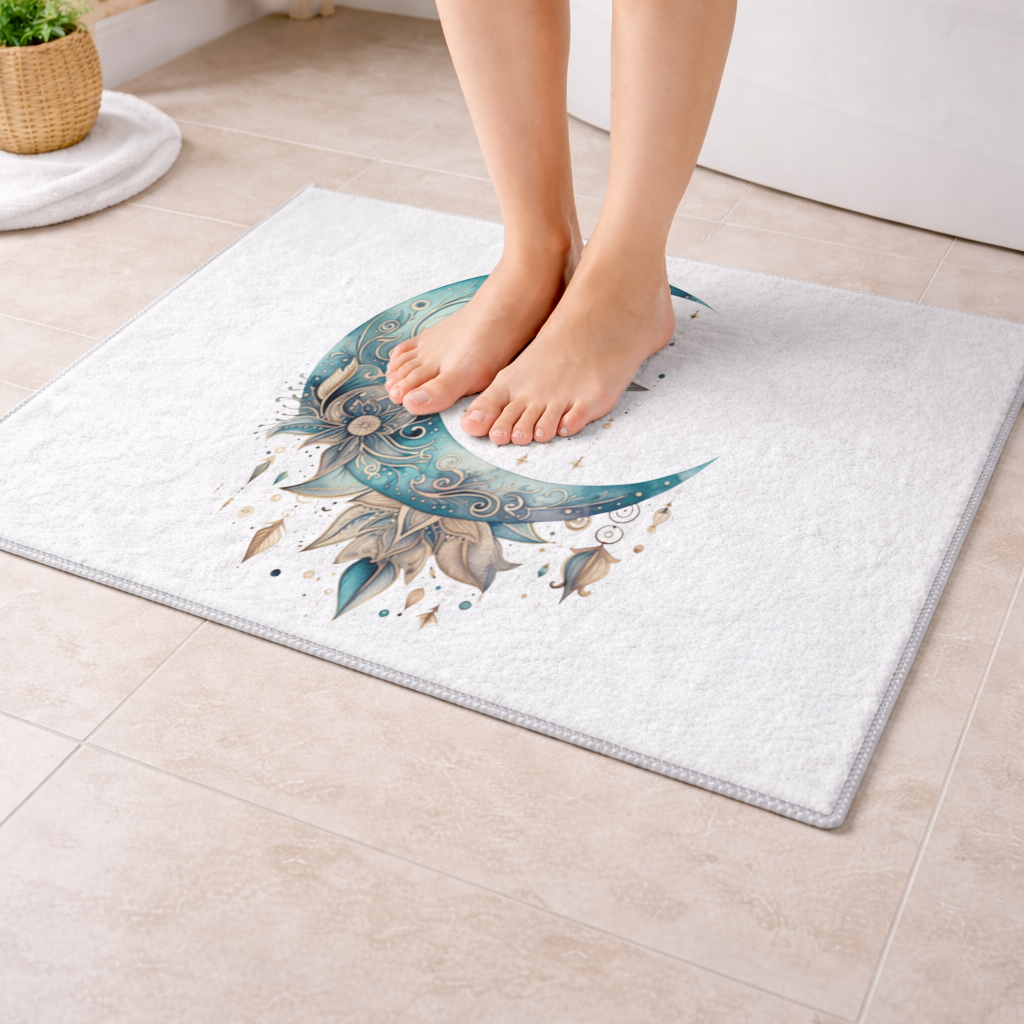Boho Göksel Güneş ve Ay Banyo Halısı