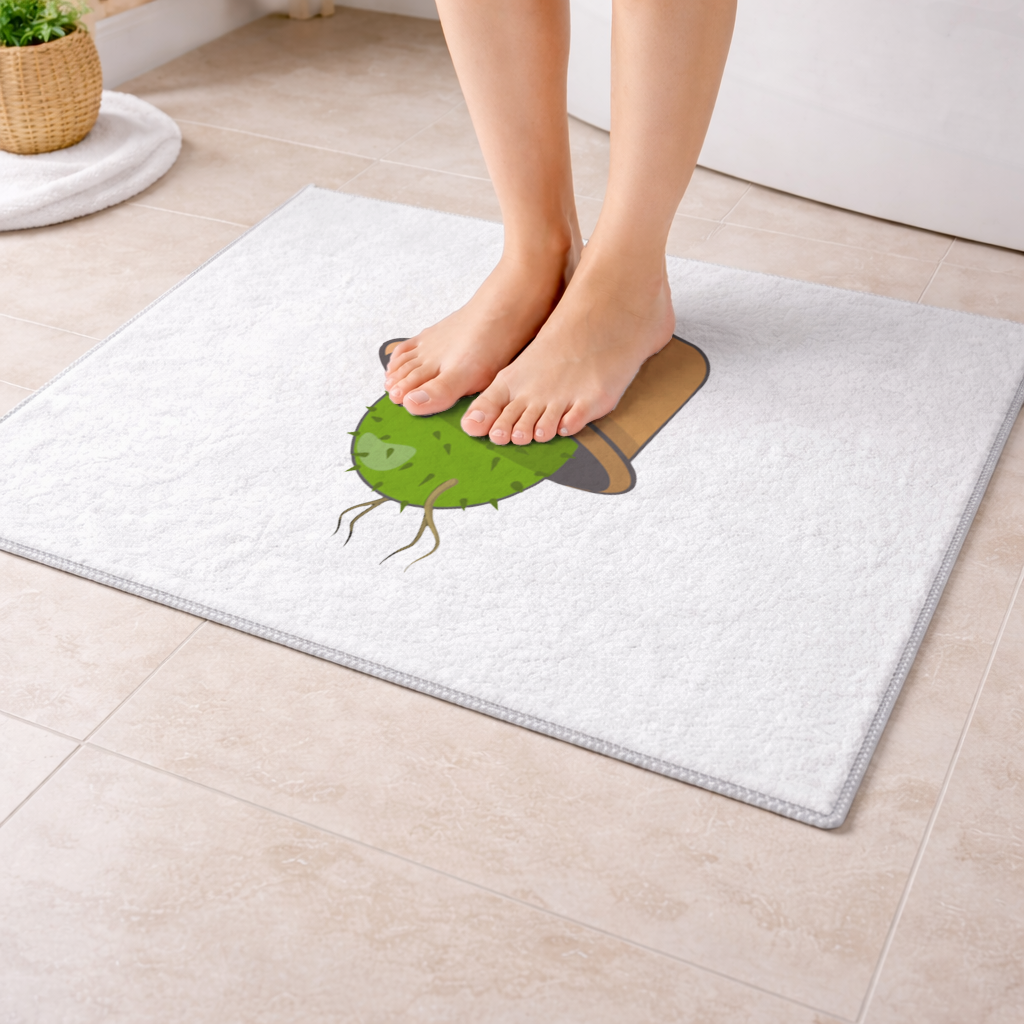 fakemon cactuse character-plant monster cactuse Bath Mat