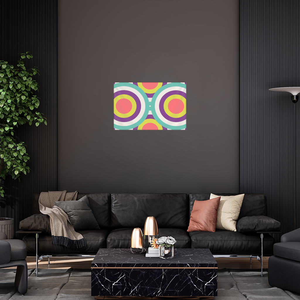 Colorful Geometric Circle Pattern Wall Tapestry