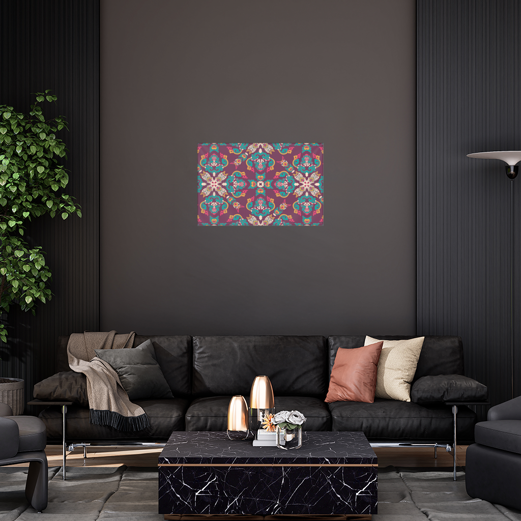 Colorful Ottoman Inspired Mandala Pattern Wall Tapestry
