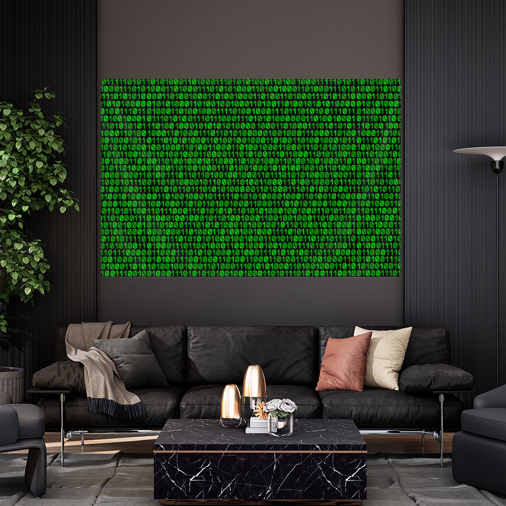 Matrix Style Digital Binary Code Background 