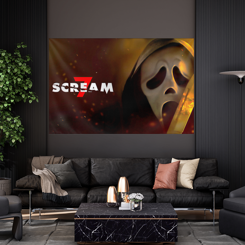 Korku Sineması Hayalet Tasarımı Duvar Örtüsü