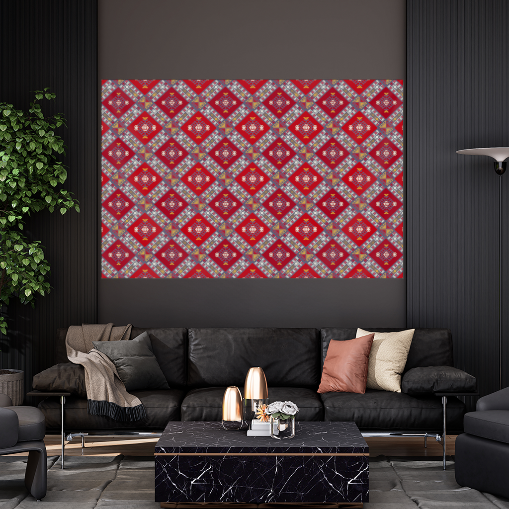 Traditional Kilim Pattern Motif Wall Tapestry