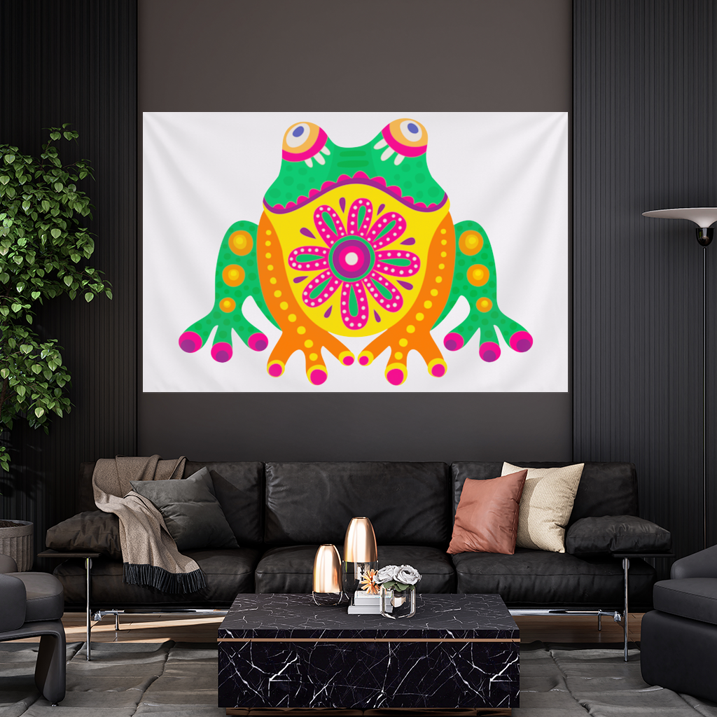 Mexican Alebrije Frog Wall Tapestry