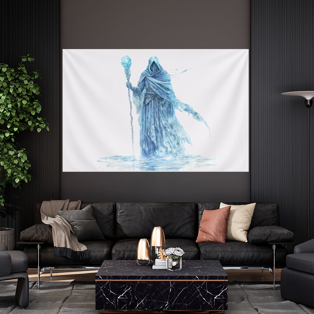 Mavi Buz Büyücüsü Kristal Asalı Karakter Duvar Örtüsü