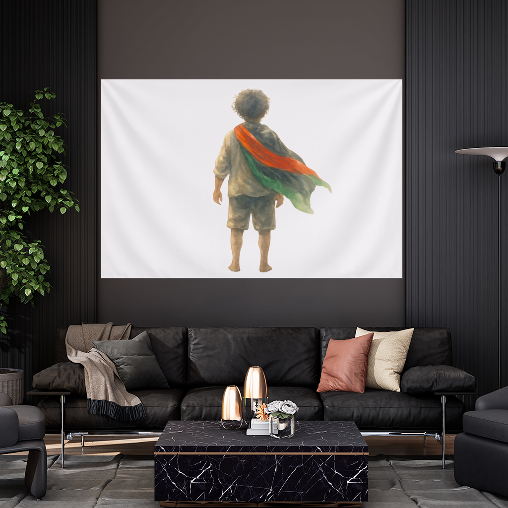 Palestinian Boy Back to the World Wall Tapestry
