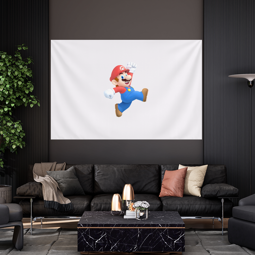 Retro Pixel Hero Design Wall Tapestry