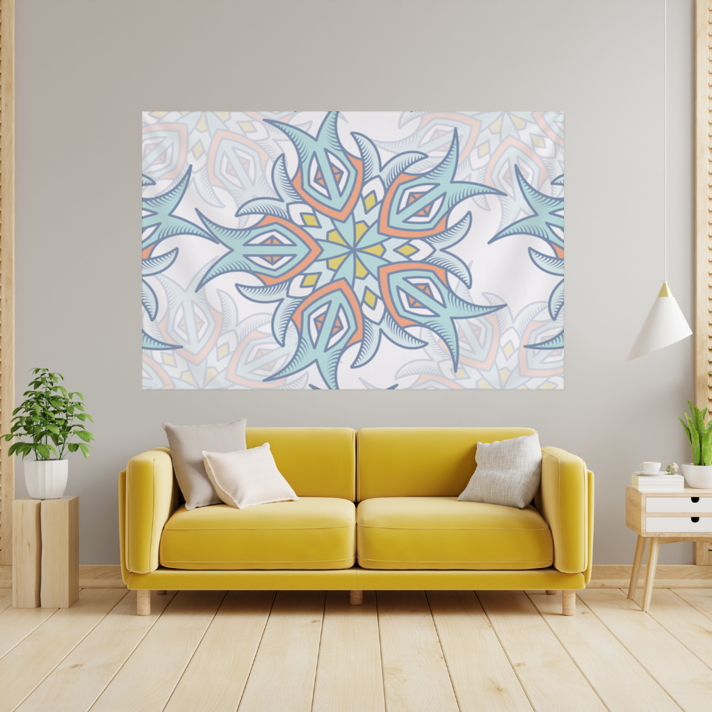 An abstract visual Wall Tapestry