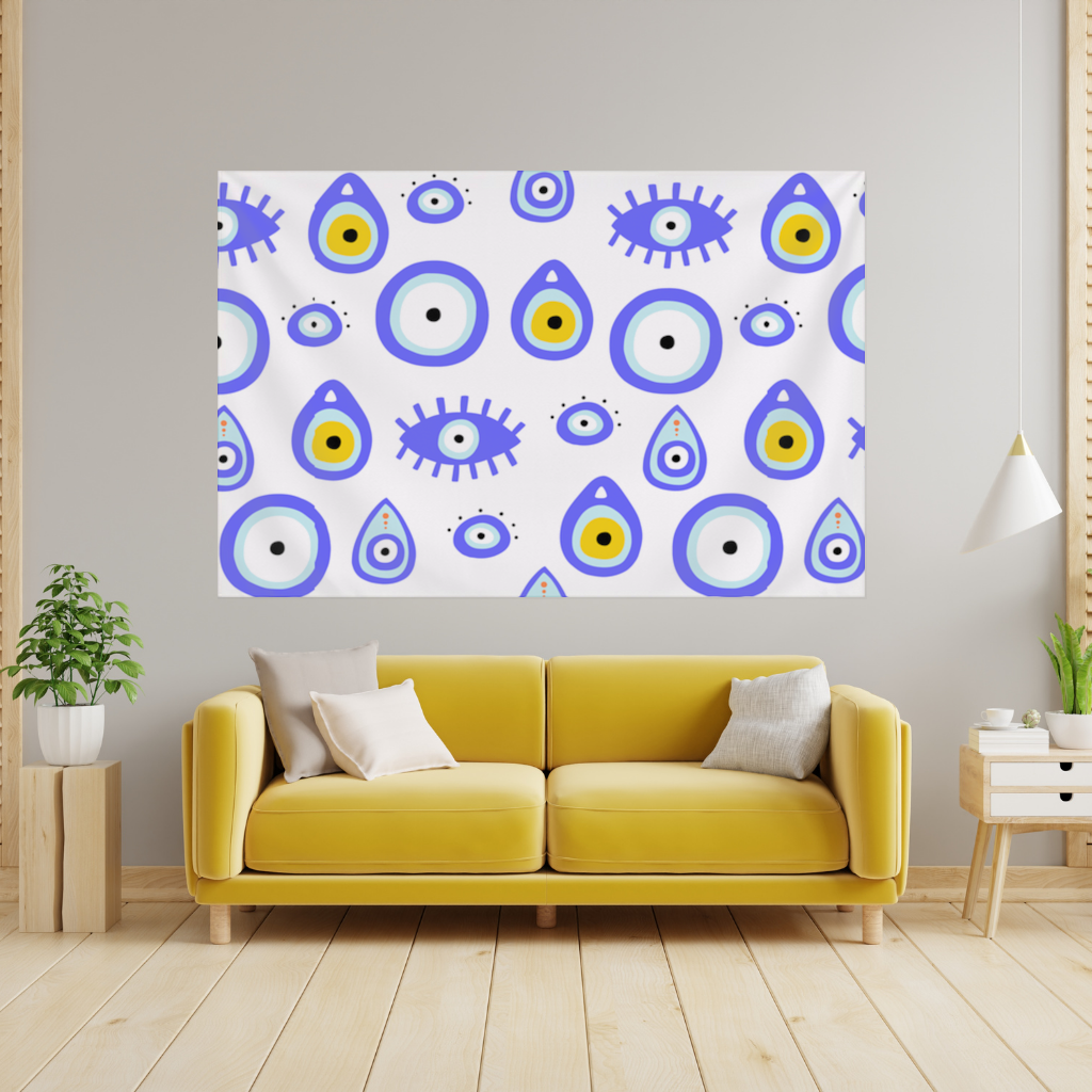 Evil Eye Pattern Wall Tapestry