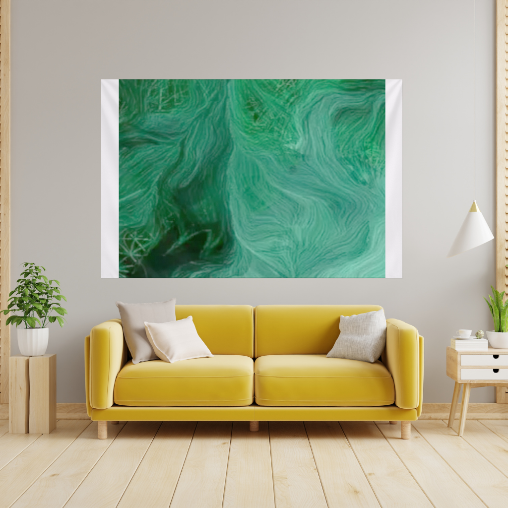 Black and green marbling 