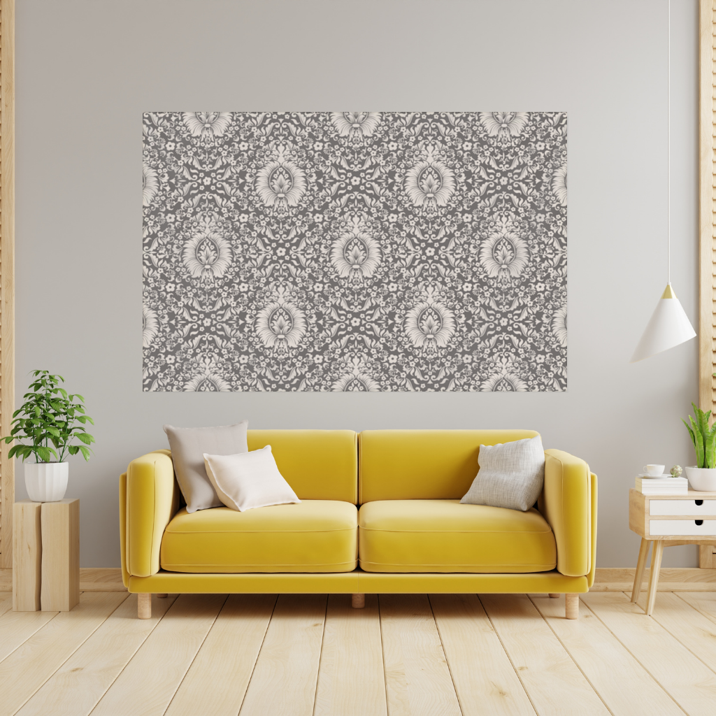 Classic Vintage Damask Floral Pattern Wall Tapestry
