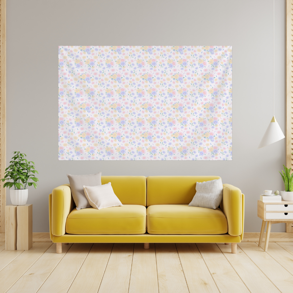 Colorful Pastel Spring Floral Pattern 