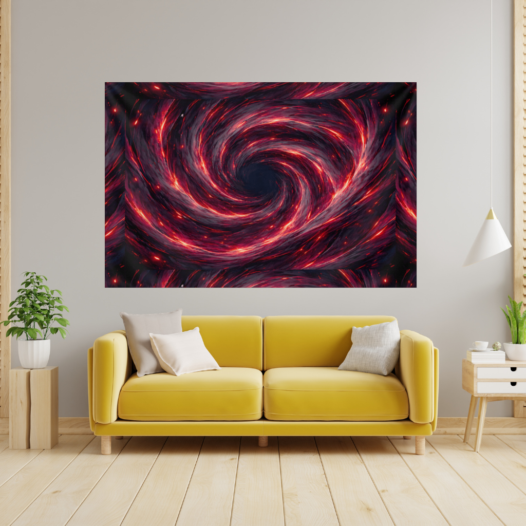 Uchiha Brothers Eternal Black Flames of Amaterasu Wall Tapestry