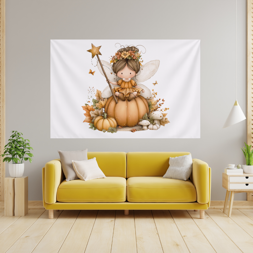 Sonbahar Balkabağı Perisi Duvar Örtüsü