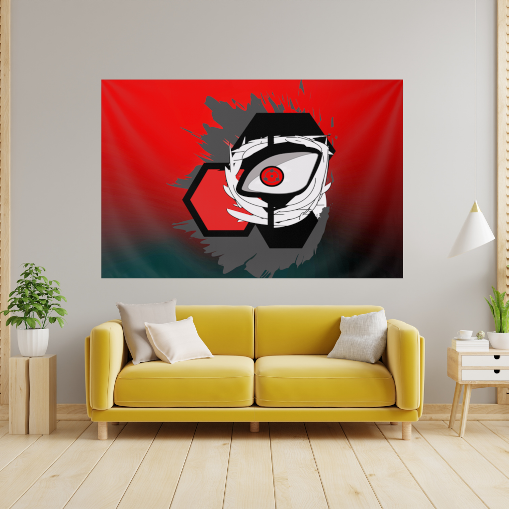 Mystic Red Eye Hexagon Wall Tapestry