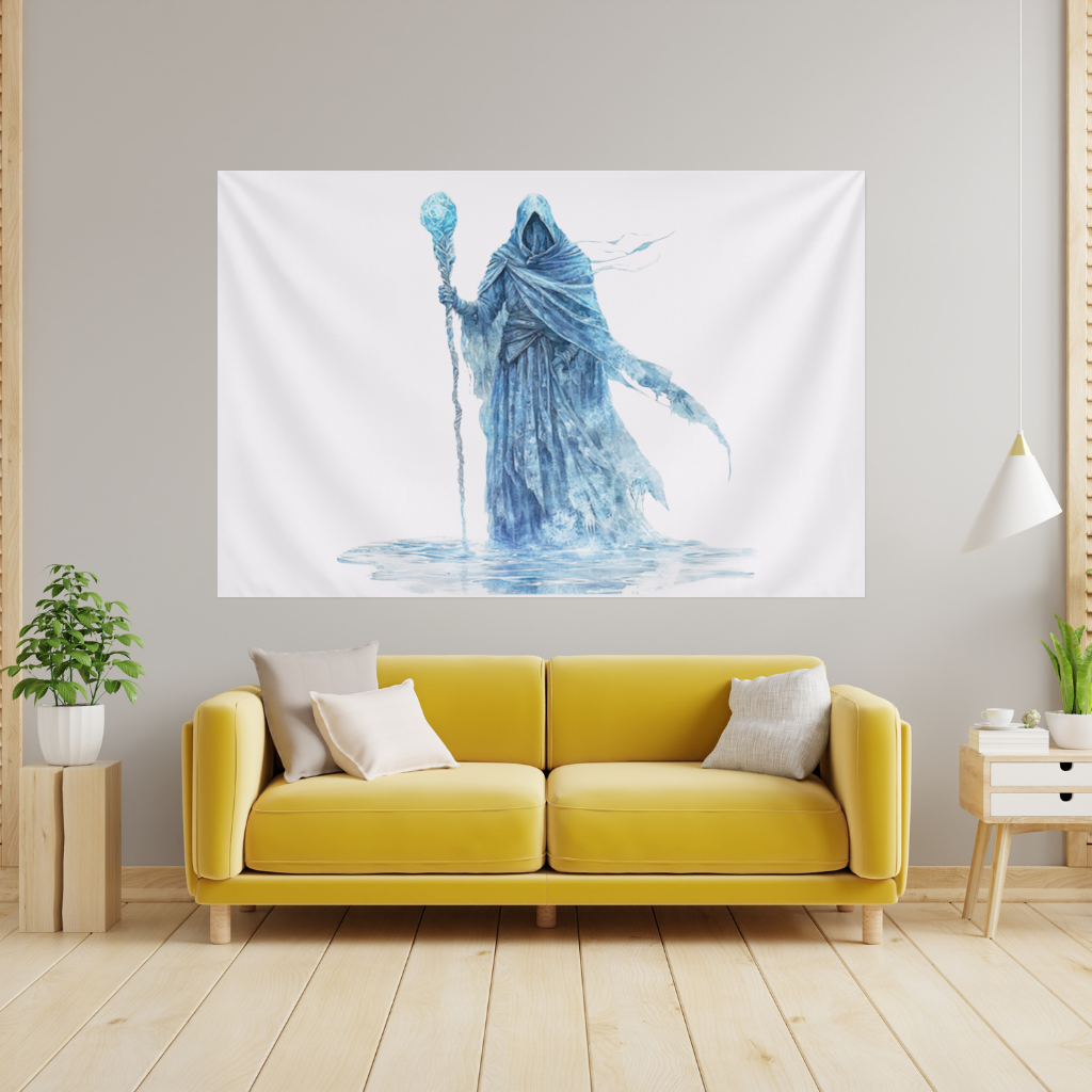 Mavi Buz Büyücüsü Kristal Asalı Karakter Duvar Örtüsü