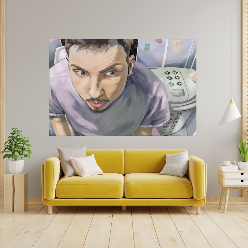 Toilet allegory Wall Tapestry