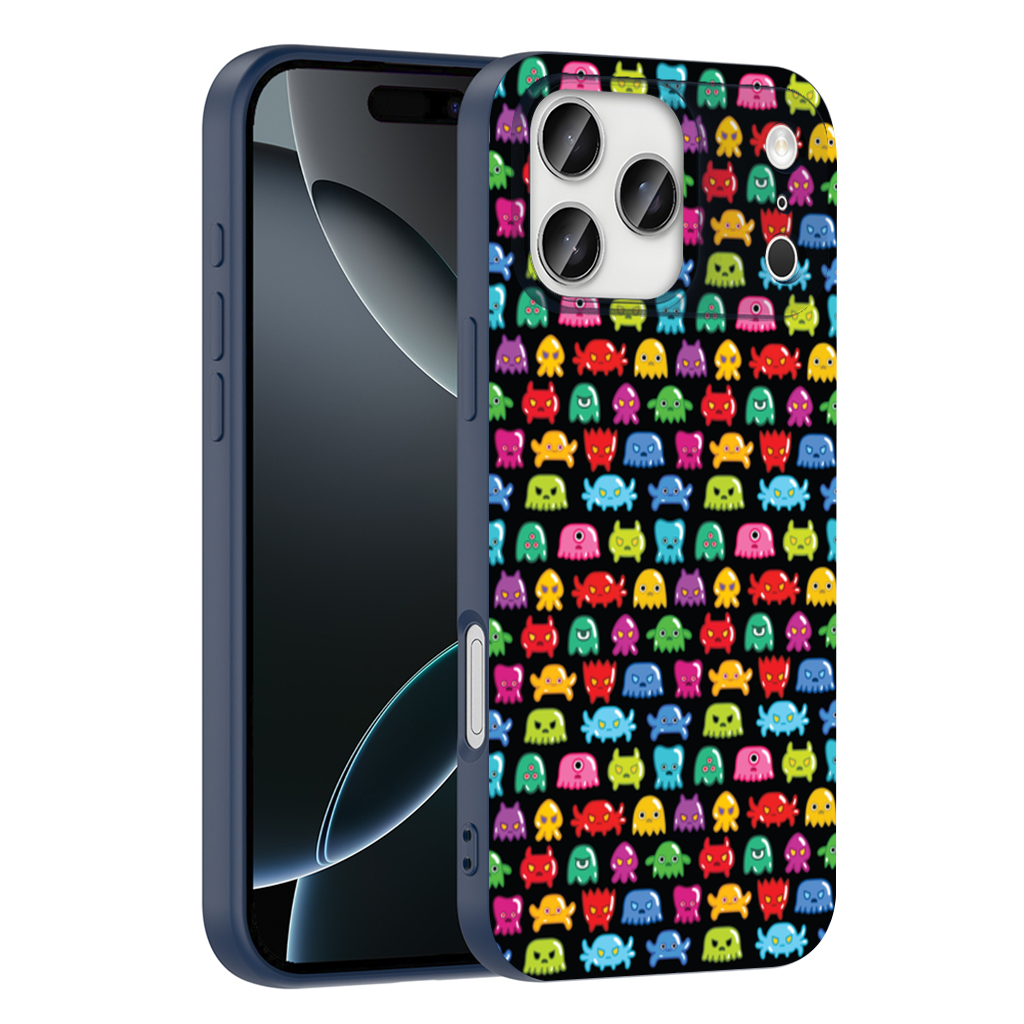 Cute Colorful Monsters Seamless Pattern iPhone 17 Pro Max Case