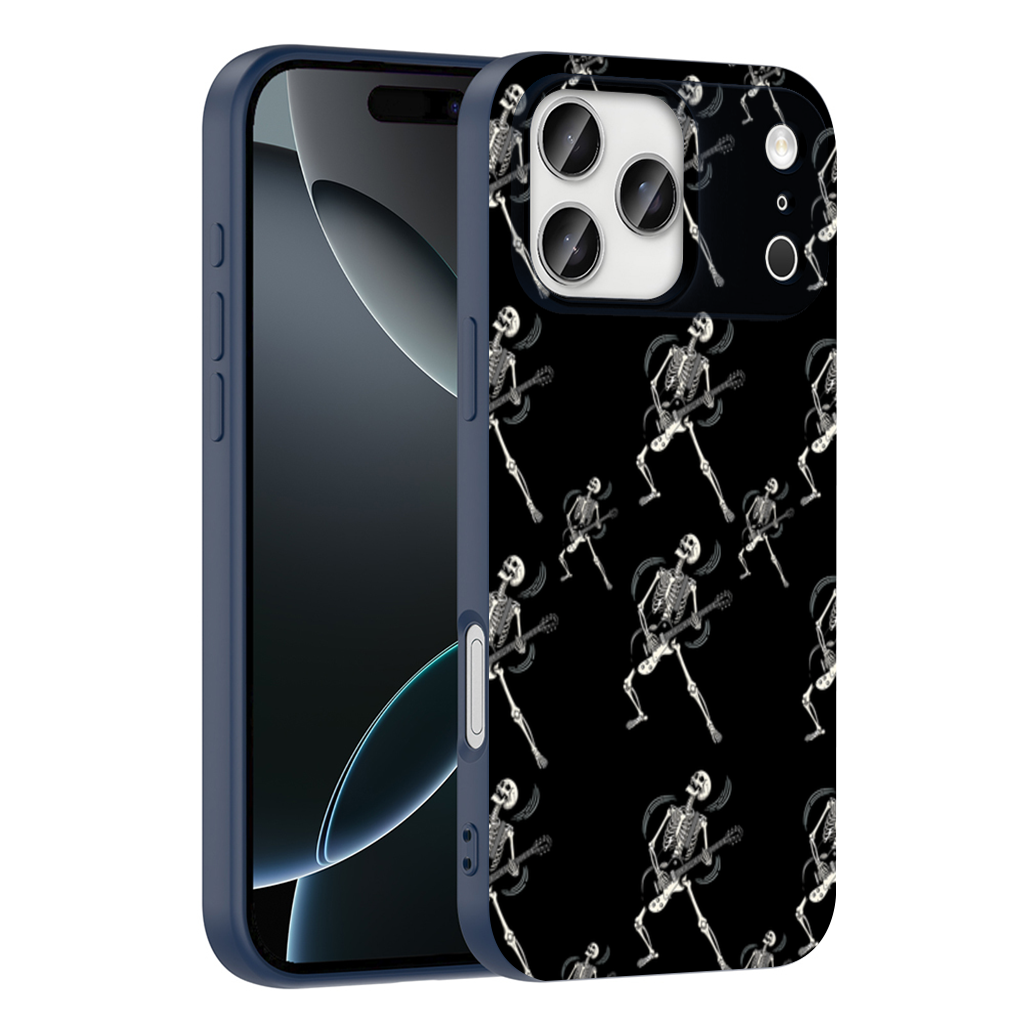 Rock Gitar Çalan İskelet iPhone 17 Pro Max Kılıfı
