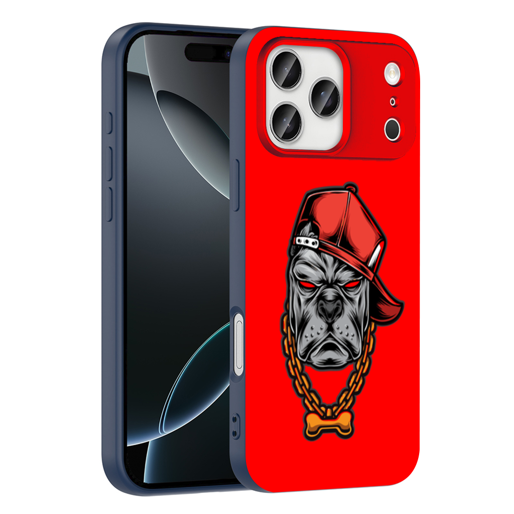 Hip Hop Style Gangster Dog Illustration iPhone 17 Pro Max Case