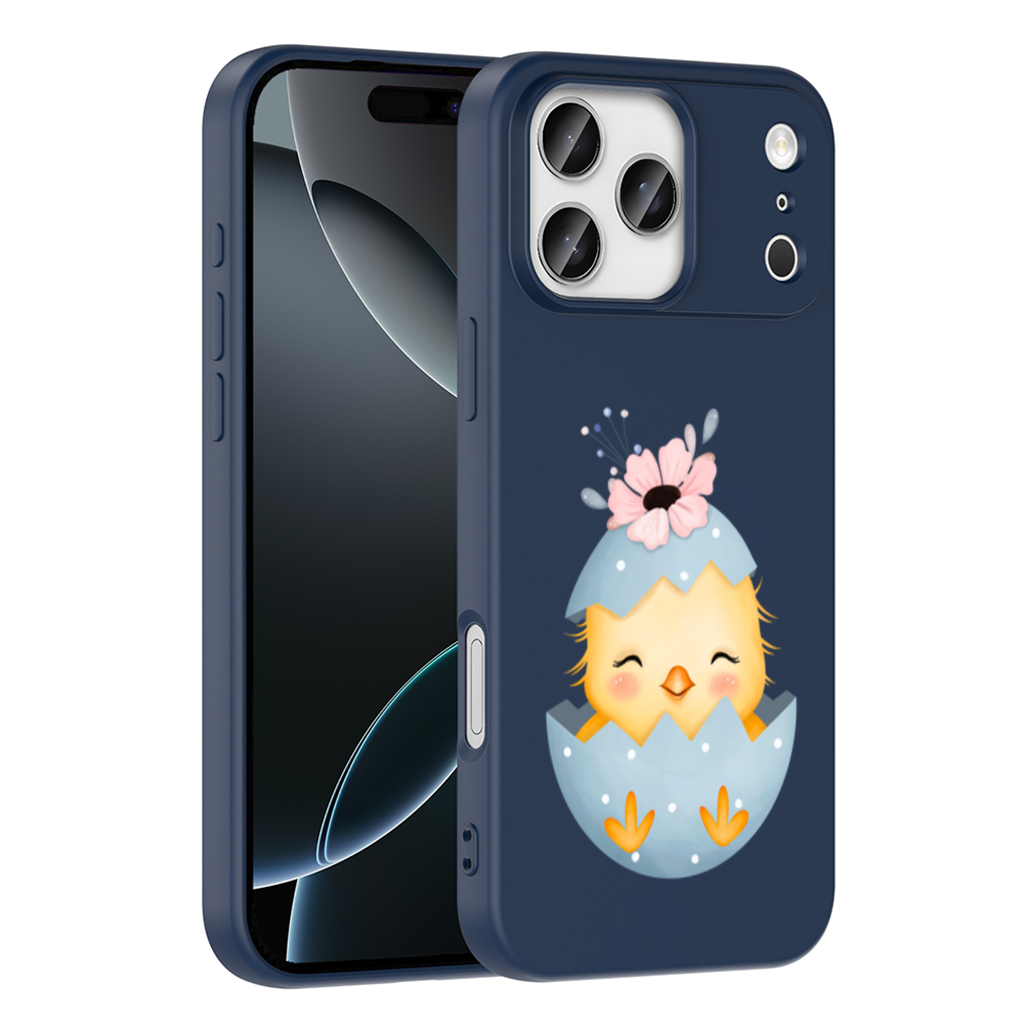 Cute Chick in Egg with Floral Hat 