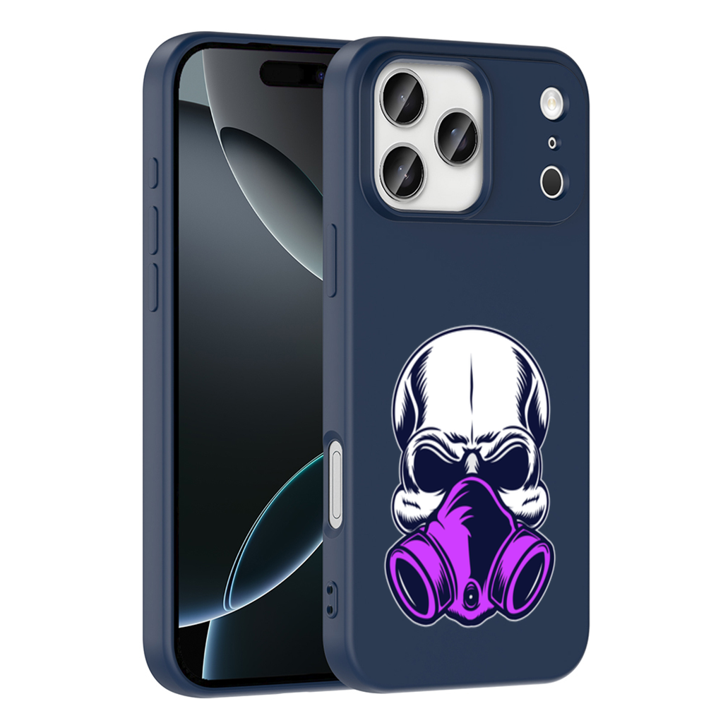 Skull with Gas Mask Illustration Modern and Edgy Design iPhone 17 Pro Max Case