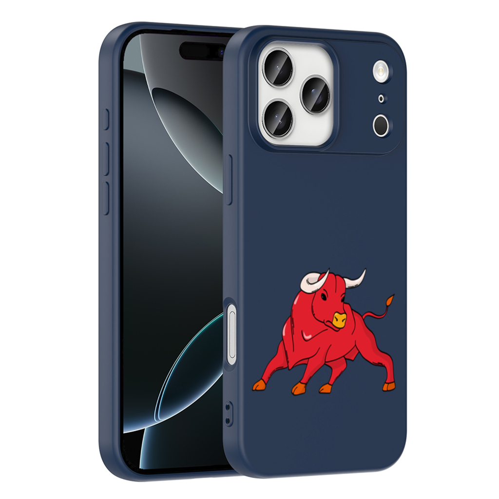 Spanish Red Bull Illustration Inspired by Matador Theme iPhone 17 Pro Max Case