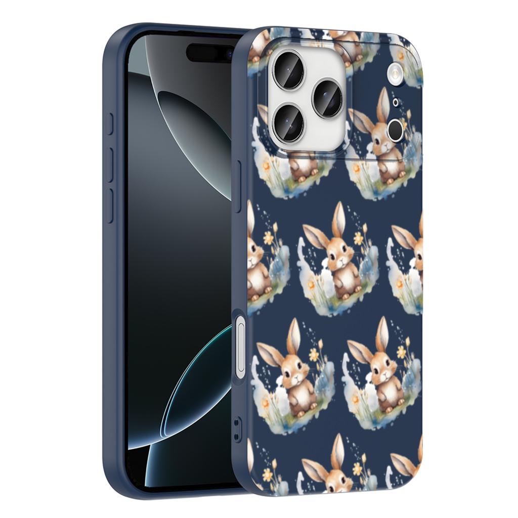 Cute Bunny Watercolor Illustration iPhone 17 Pro Max Case