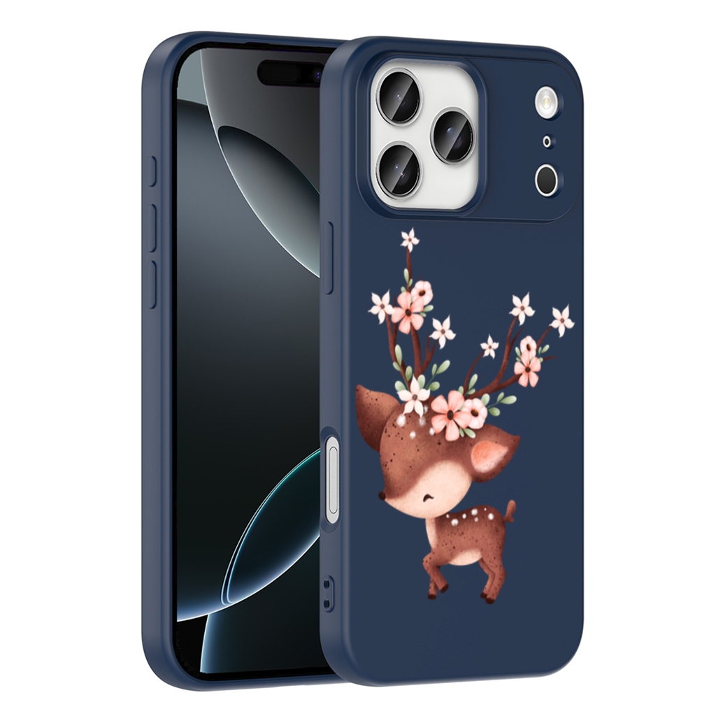 Cute Baby Deer with Floral Antlers iPhone 17 Pro Max Case