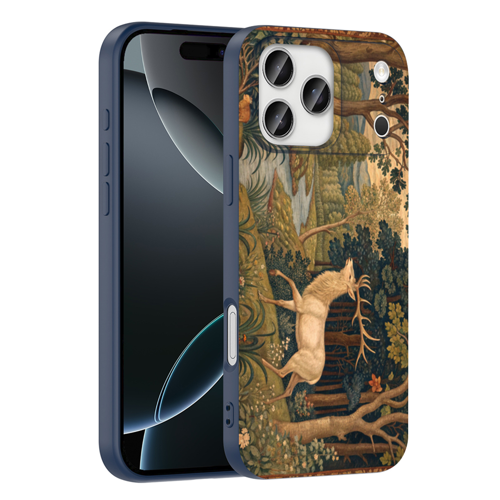 Noble Deer in Forest Landscape Classic Art Illustration iPhone 17 Pro Max Case