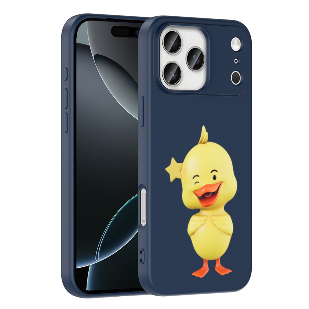 Cheerful Winking Yellow Duck with Star iPhone 17 Pro Max Case
