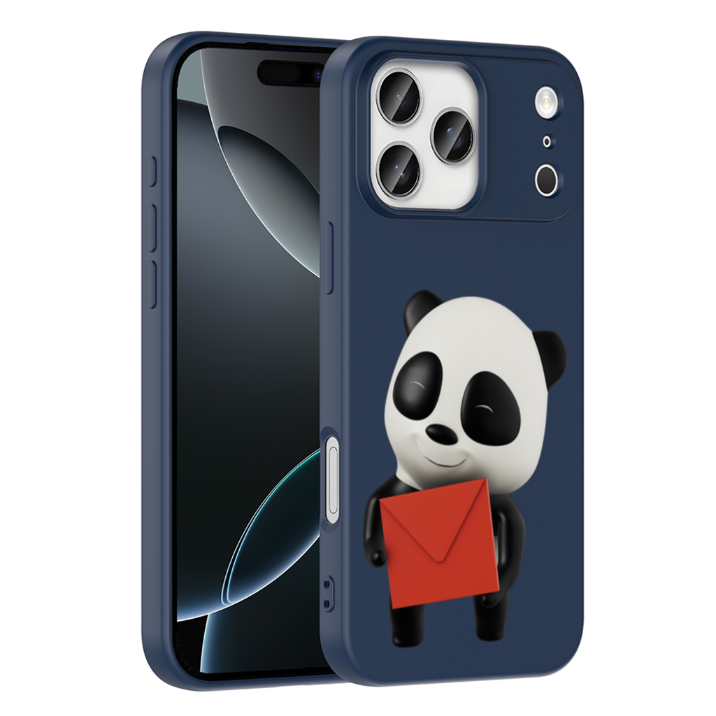 Happy Panda Character Holding Red Envelope iPhone 17 Pro Max Case