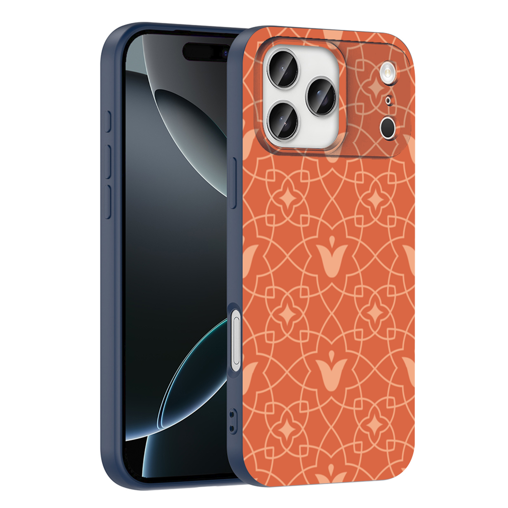 Modern Geometric Linear Terracotta Pattern iPhone 17 Pro Max Case