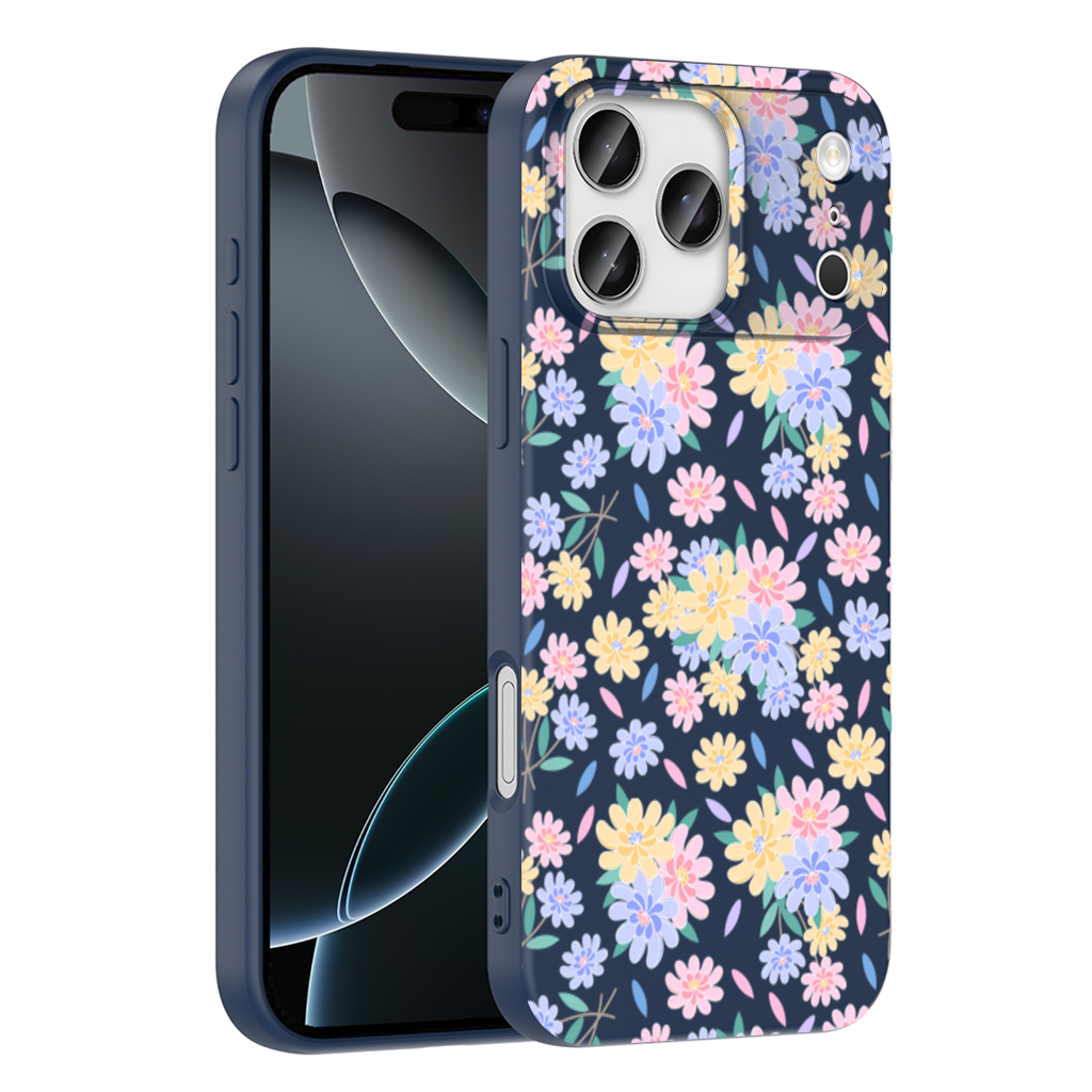 Colorful Pastel Spring Floral Pattern iPhone 17 Pro Max Case