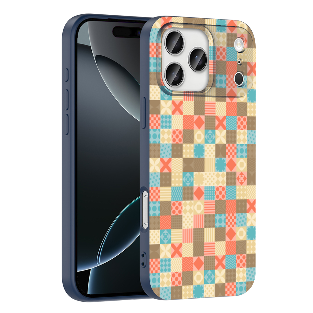 Colorful Modern Geometric Square Pattern iPhone 17 Pro Max Case