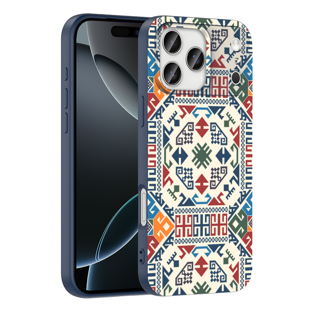 Multicolor Ethnic Geometric Motif iPhone 17 Pro Max Case