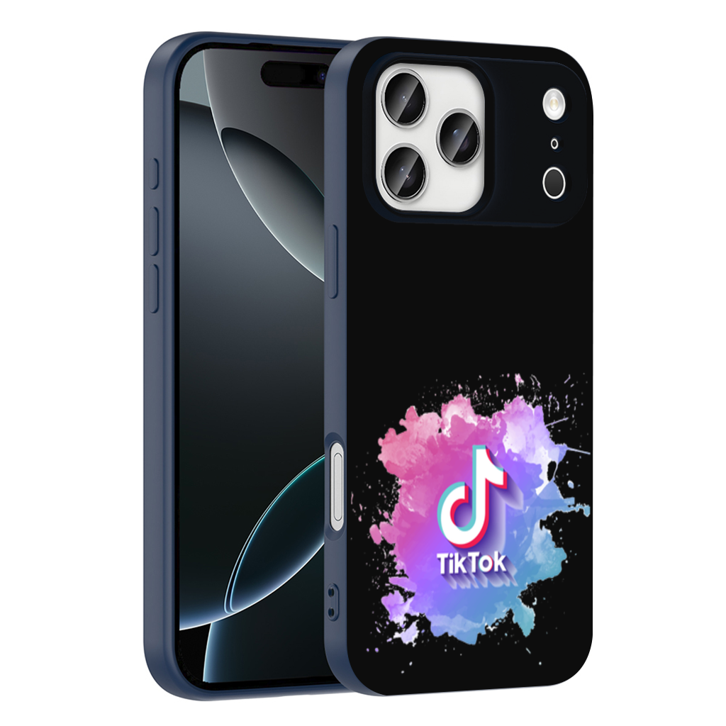 TikTok Logo with Watercolor Effect iPhone 17 Pro Max Case