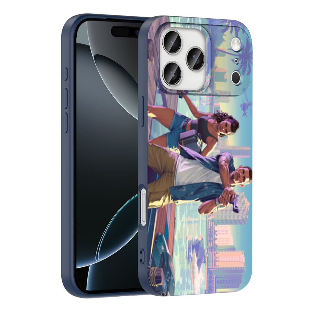 Vice City Showdown  Tropical Heist Duo iPhone 17 Pro Max Case