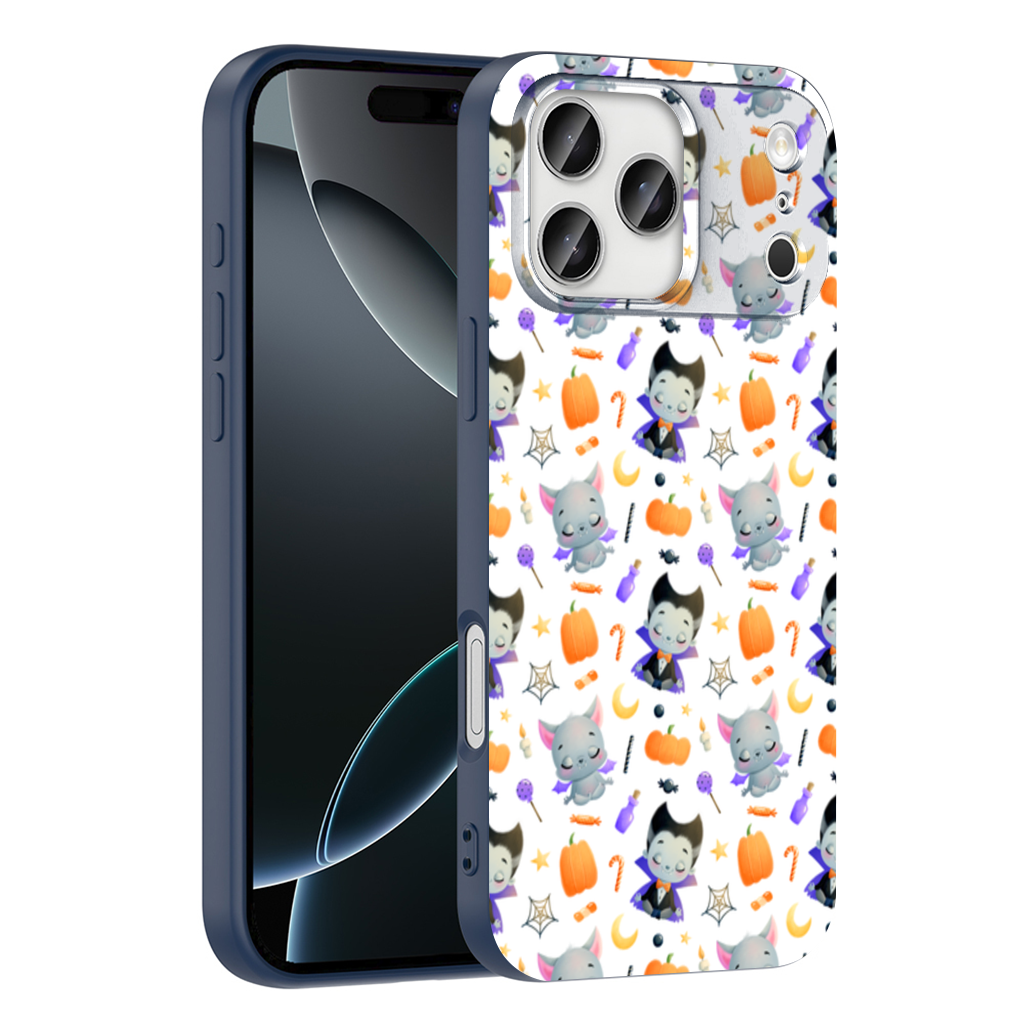 Cute Vampire and Bat Halloween Seamless Pattern iPhone 17 Pro Max Case