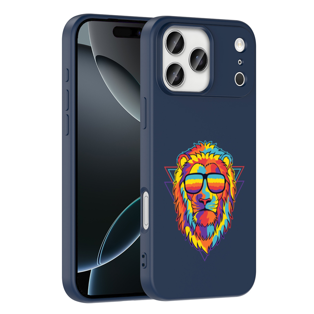 Colorful Retro Sunglasses Lion iPhone 17 Pro Max Case