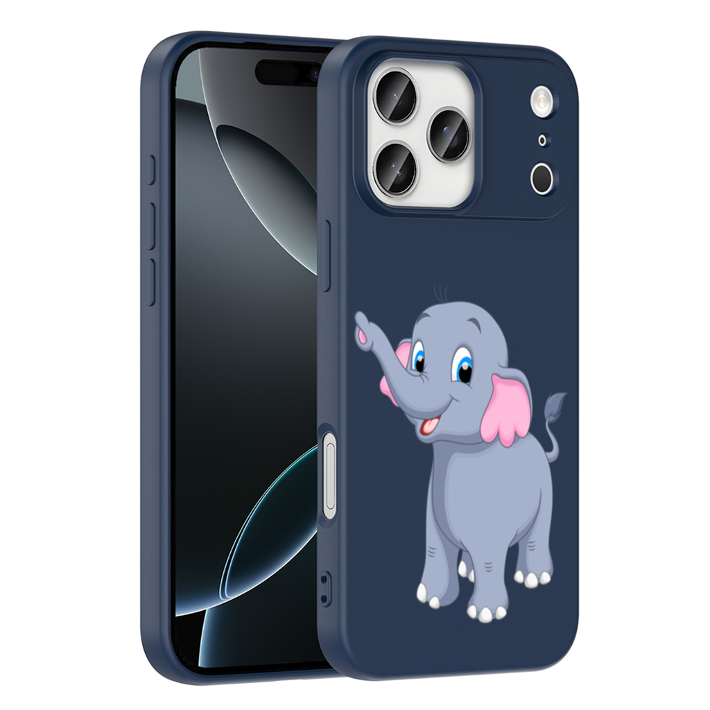 Cute Blue Elephant iPhone 17 Pro Max Case