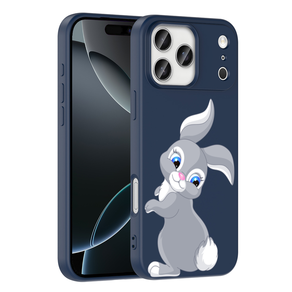 Cute Grey Bunny iPhone 17 Pro Max Case