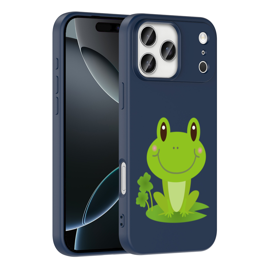 Cute Green Frog iPhone 17 Pro Max Case