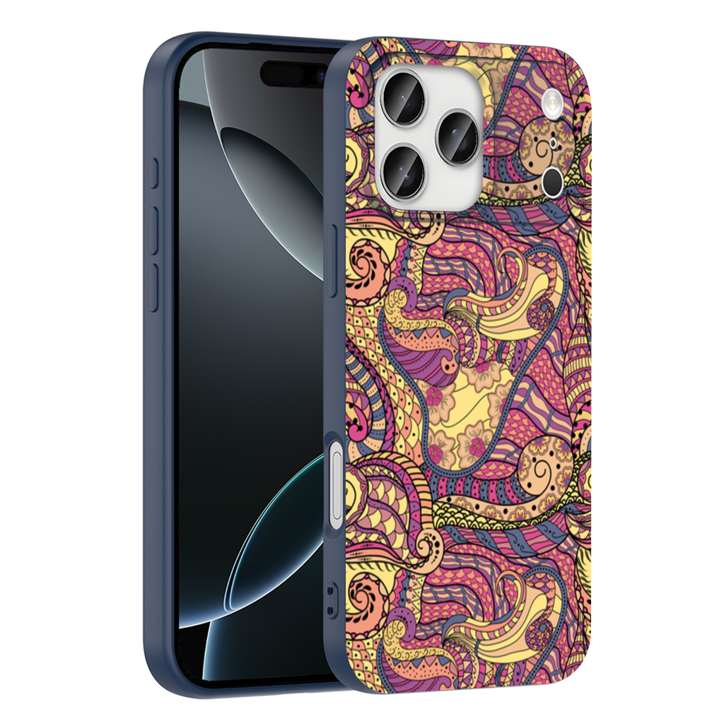 Psychedelic Zentangle Floral iPhone 17 Pro Max Case