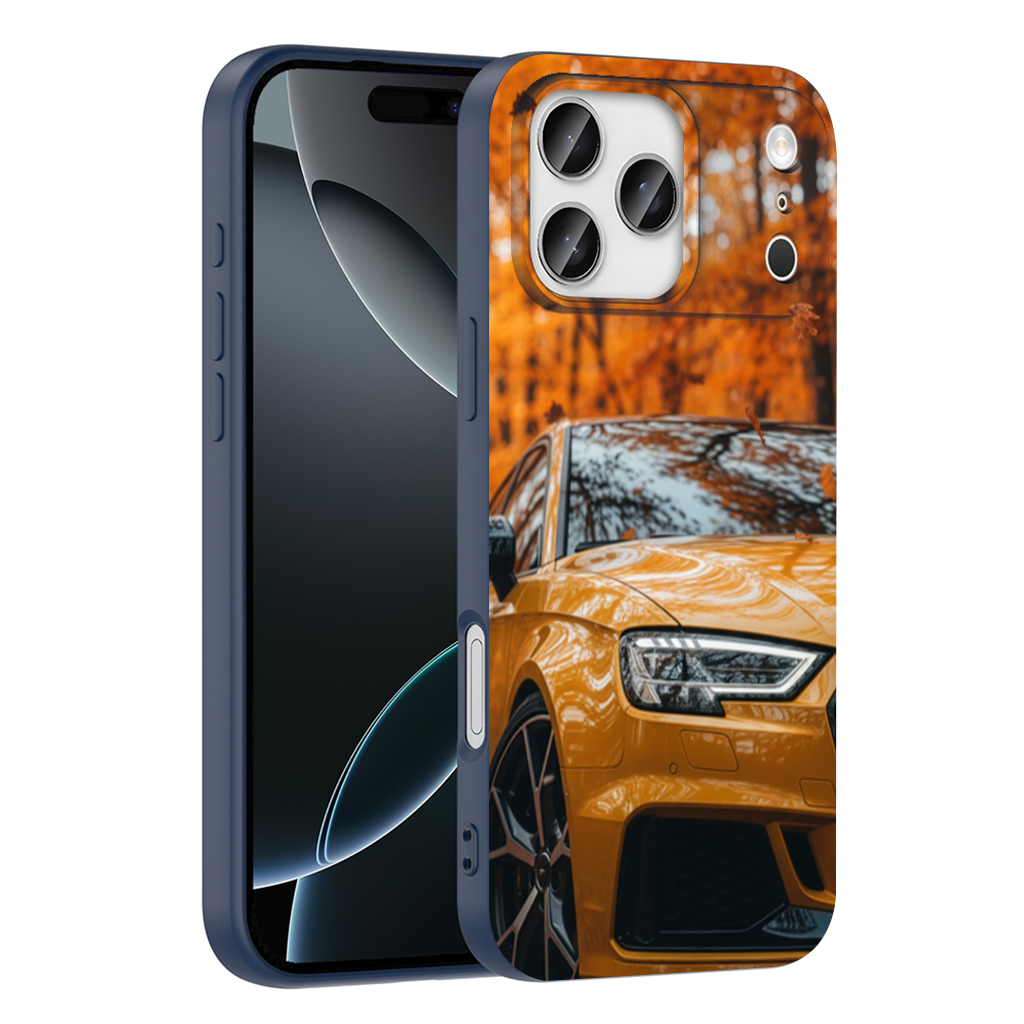 Yellow Sports Car Autumn iPhone 17 Pro Max Case