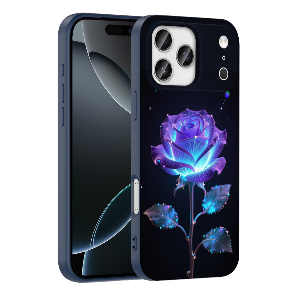 Bioluminescent Neon Rose iPhone 17 Pro Max Case