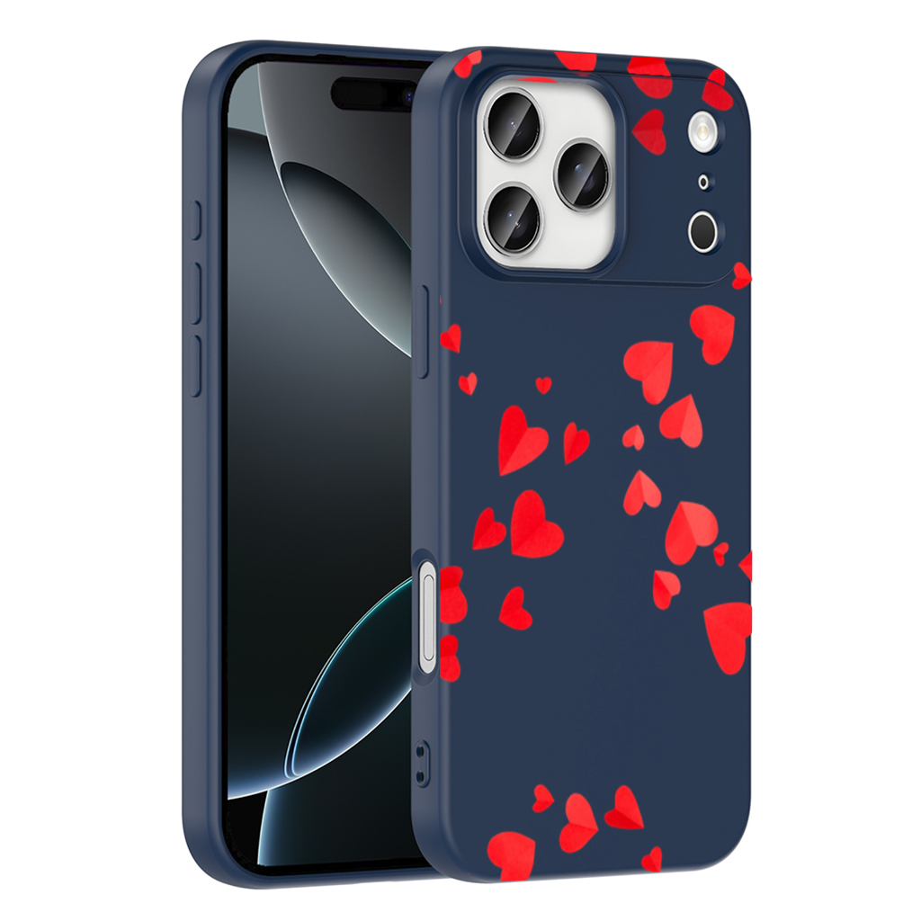 Red Hearts Frame Design iPhone 17 Pro Max Case
